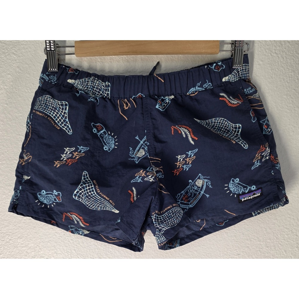 Patagonia Women's XS Navy Graphic Shorts Casual Athleisure